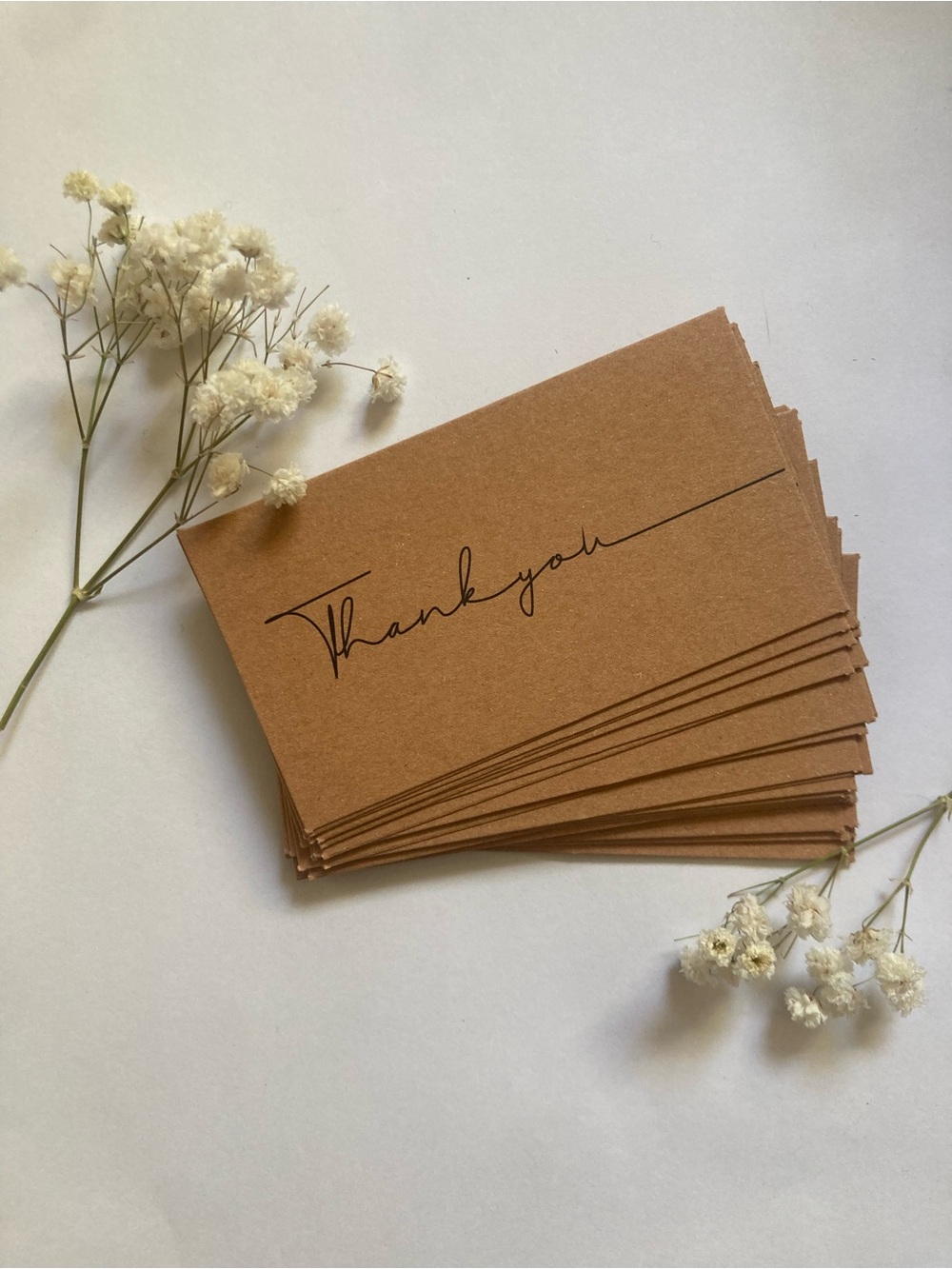 30 Pcs - Kraft 'Thank You' Cards - Picture 5 of 5
